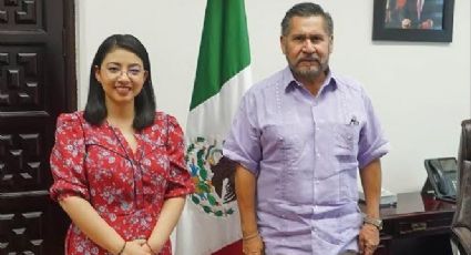 Samuel Sotelo Salgado y la diputada federal Brenda Espinoza se reúnen