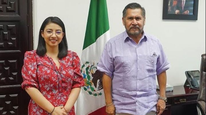 Samuel Sotelo Salgado y la diputada federal Brenda Espinoza se reúnen