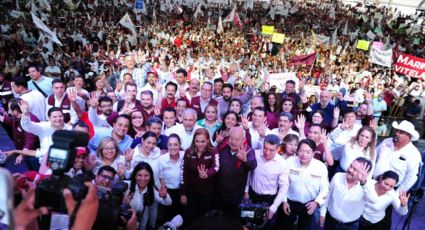 Asisten a cierre de campaña en Durango Claudia Sheimbaun y Adán Augusto