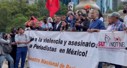 Periodistas asesinados: colectivos exigen justicia durante protesta en el Ángel de la Independencia