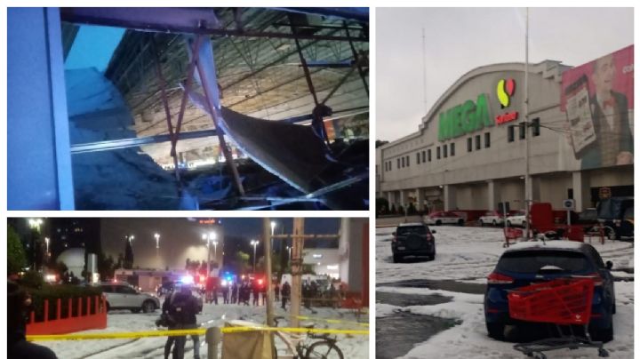 (FOTOS) Granizada en CDMX: colapsa techo de supermercado en la alcaldía Benito Juárez