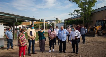 Alcalde de Poza Rica supervisa la construcción de nuevas aulas