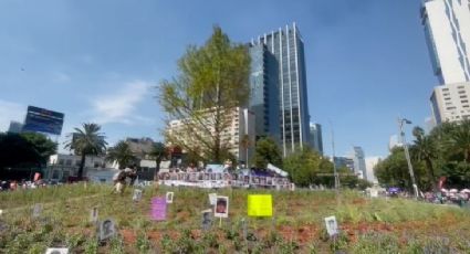 (VIDEO) ¡Nace la Glorieta del Ahuehuete! Y familiares de desaparecidos la renombran