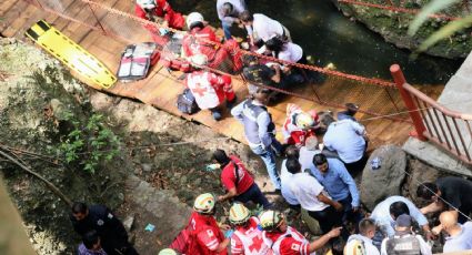 (VIDEOS) Así colapsó el puente colgante en Paseo Ribereño: ¿lo tiró una persona saltando?