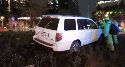 Glorieta del ahuehuete: conductor choca y casi ‘tumba’ el árbol colocado hace 2 días