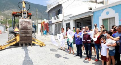 Continúa reconstrucción de calles en Escobedo NL