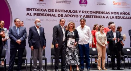 Gobierno de Morelos entregó 706 estímulos por años de servicios a personal del IEBEM