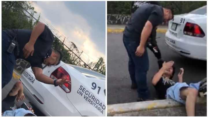 (VIDEO) Agresión en la UNAM: denuncian 'golpiza' de guardias a joven