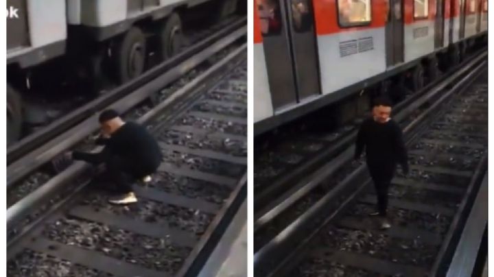 (VIDEO) Fan de la Maldita Vecindad baila en vías del Metro… ¿cuál será la multa de su ‘chistecito’?