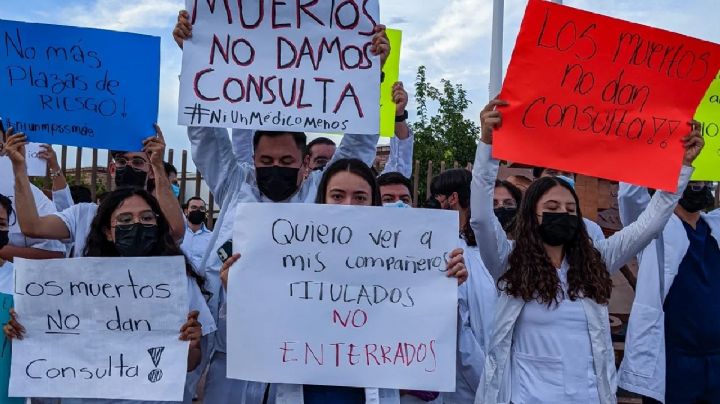 Estudiantes de medicina salen a las calles para exigir seguridad