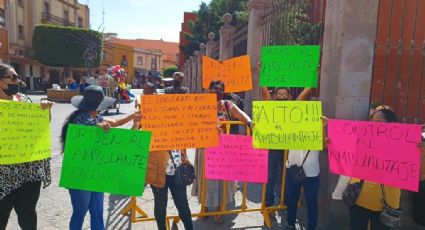 Protestan comerciantes contra ambulantes en el centro histórico