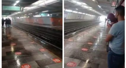 (VIDEO) Tláloc ‘visita’ el Metro CDMX: reportan ‘lluvia’ dentro de estación Jamaica