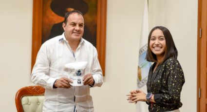 La astronauta Katya Echazarreta llega a Morelos, Cuauhtémoc Blanco le da la bienvenida