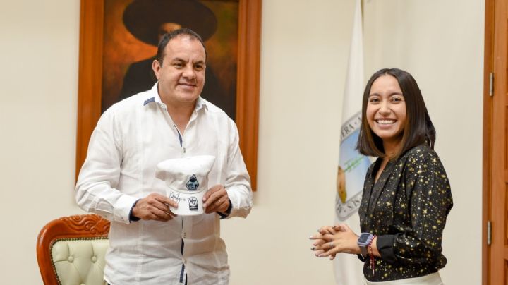 La astronauta Katya Echazarreta llega a Morelos, Cuauhtémoc Blanco le da la bienvenida