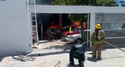 Incendio consume domicilio en La Paz