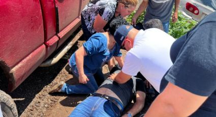 Reaniman cadetes del Isspe a ciudadano durante accidente automovilístico en Bácum