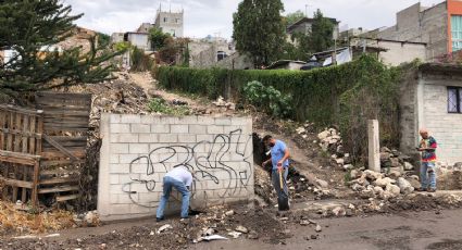 Seis viviendas en riesgo de colapso por escurrimientos pluviales