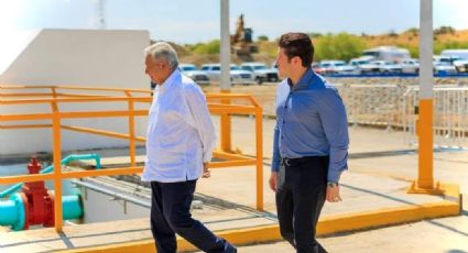 AMLO visita la Presa El Cuchillo por crisis del agua en NL