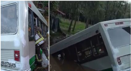 Accidente en Xochimilco: microbús cae a un canal y hay al menos 8 lesionados