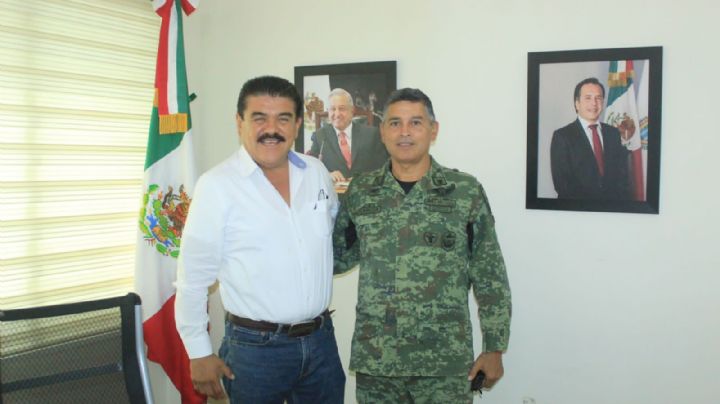 Construye Guardia Nacional cuartel en Tihuatlán; Leobardo Gómez brinda todas las facilidades