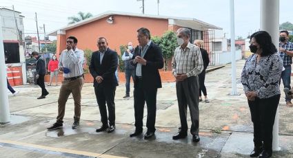 Alcalde Rafael Reyes y diputado Agustín Alonso entregan mejora en primaria de El Texcal