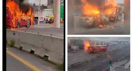 Terror en Jalisco: Enfrentamiento deja camiones incendiados en carretera a Saltillo