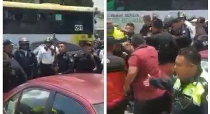 (VIDEO) Riña entre policías y habitantes de la Gustavo A. Madero deja dos detenidos