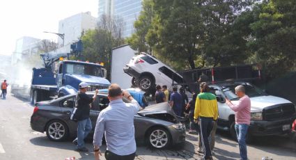 (VIDEO) Tráiler causa choque múltiple en la México-Toluca, hay heridos