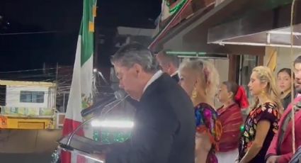 El alcalde Rafael Reyes Reyes encabeza el Grito de Independencia en Jiutepec