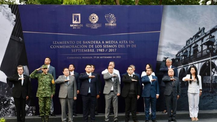 Se rinde homenaje en Morelos a víctimas de los sismos del 19 de septiembre de 1985 y 2017