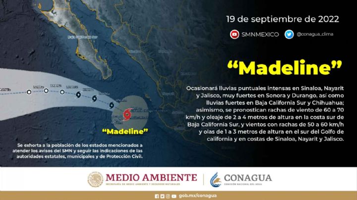 Tormenta Tropical Madeleine: se acerca a Baja California Sur