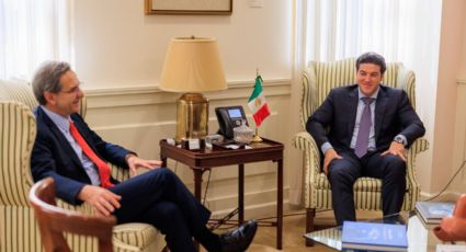 Sostiene encuentro Samuel García con Esteban Moctezuma, embajador de México en Estados Unidos