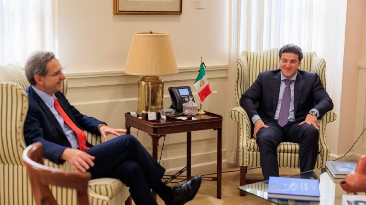 Sostiene encuentro Samuel García con Esteban Moctezuma, embajador de México en Estados Unidos