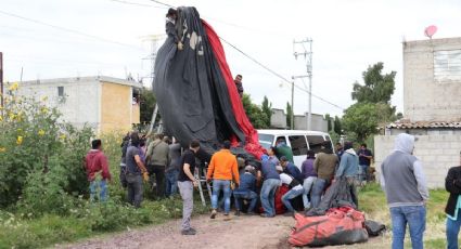 'Sustote' en las alturas: cae globo aerostático en Edomex con 12 turistas (FOTO)