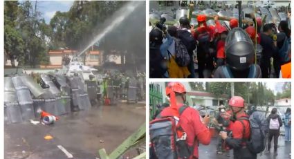 (FOTOS) Protesta por Ayotzinapa: encapuchados lanzan cohetones en Campo Militar 1