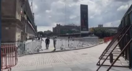 (VIDEO) Marcha por Ayotzinapa: Cubierto de vallas, así luce el Centro Histórico previo a la marcha