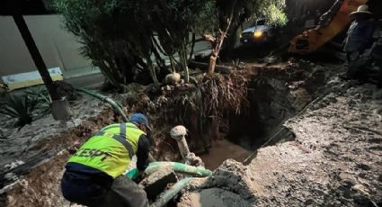 Concluye la reparación de fuga en Acueducto Florido-Aguaje; fueron más de 12 horas de trabajo