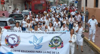 Día Internacional de la Paz: Marchan voluntarias por la armonía y buenos valores en la sociedad