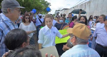 La alcaldesa Patricia Lobeira de Yunes supervisa trabajos del colector pluvial Mata Cocuite