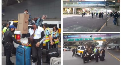 Bloqueo en el AICM: jubilados de Mexicana protestan en la Terminal 1 (VIDEO)