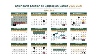 SEP: Calendario escolar 2022-2023 en PDF para imprimir