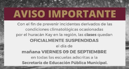 Lluvias en Tijuana: Se suspende clases por "Kay", en escuelas municipales