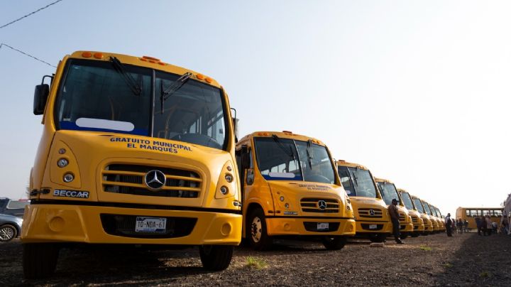 Transporte escolar gratuito crece en Querétaro; incorporan más camiones