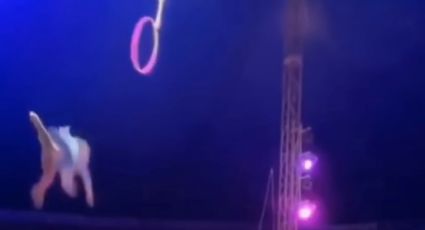 (VIDEO) Trapecista cae desde 5 metros de altura en plena acrobacia de un circo en Tampico