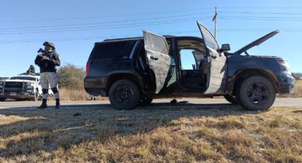 Guardia Nacional aseguró camioneta blindada abandonada en la carretera hacia Zacatecas