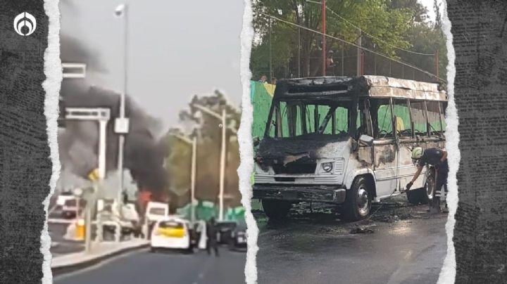 (VIDEO) Y si no es el Metro, es ‘la micro’: unidad se incendia en Gustavo A. Madero