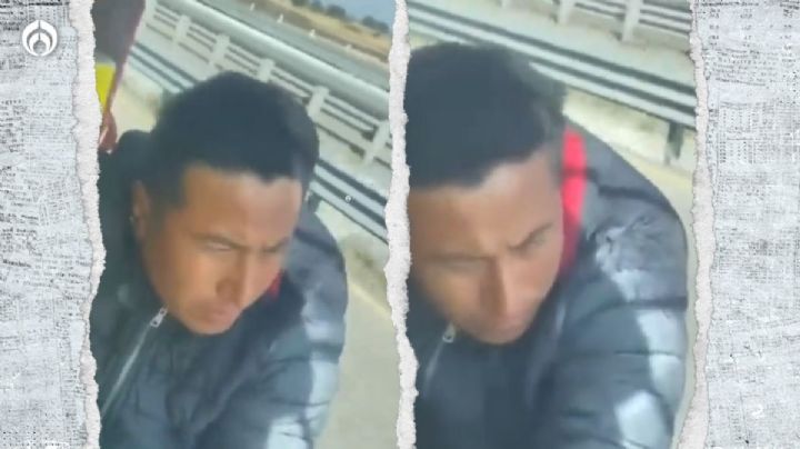 ¡Se lo llevó de corbata! (VIDEO) Supuesto asaltante queda colgado de tráiler