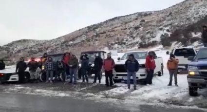 Tras intensa nevada cierran en Sonora importantes tramos carreteros