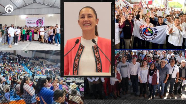 Claudia Sheinbaum presente en asambleas por el interior del país