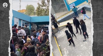 (VIDEO) Caos en CCH Naucalpan: porros agreden a alumno y lanzan petardos